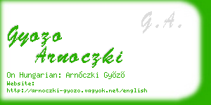 gyozo arnoczki business card